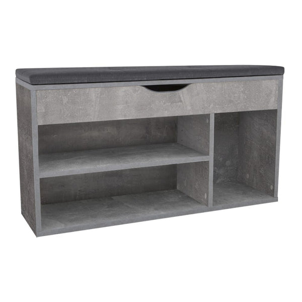 Pantofar FUDDY NEW, gri beton, DTD laminat, 104x32x48 cm