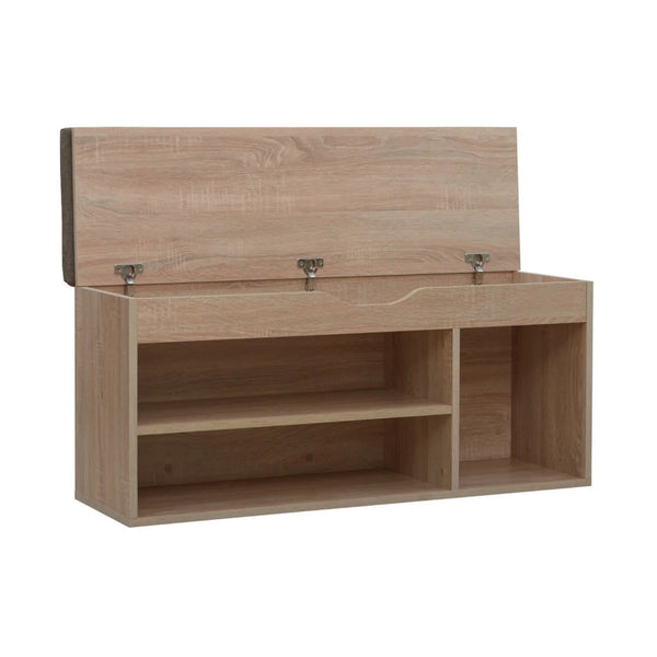 Pantofar FUDDY NEW, stejar/gri inchis, DTD laminat, 104x32x48 cm