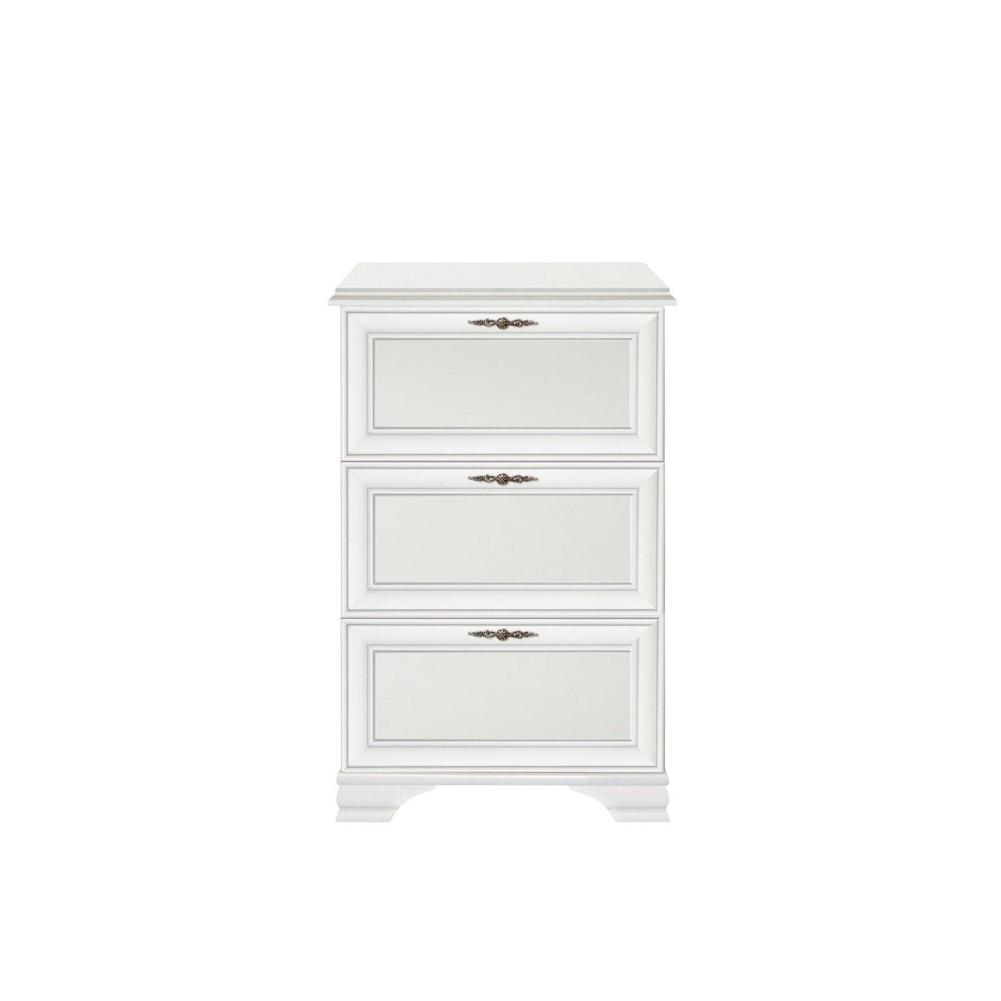 Pantofar IDENTO, alb, PAL, 80x20x123 cm