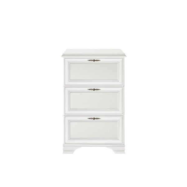 Pantofar IDENTO, alb, PAL, 80x20x123 cm