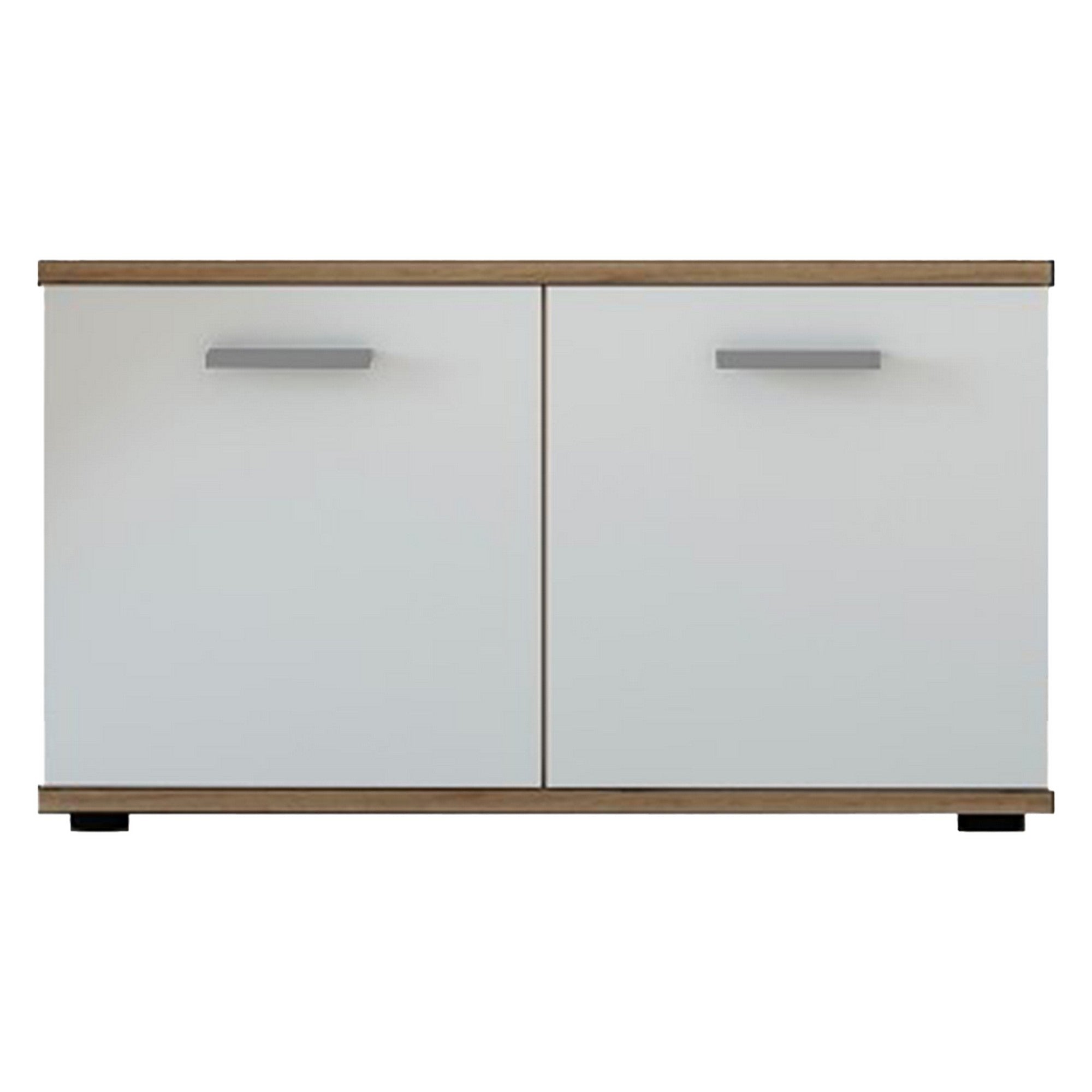 Pantofar IRIA C, stejar wotan/alb, PAL melaminat, 80x35x46 cm