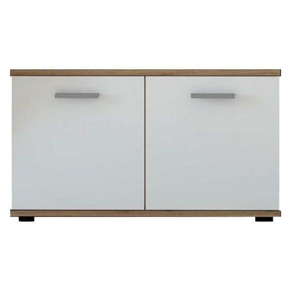 Pantofar IRIA C, stejar wotan/alb, PAL melaminat, 80x35x46 cm