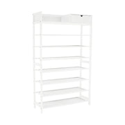 Pantofar KATLEY, alb, lemn, 70x25x117 cm