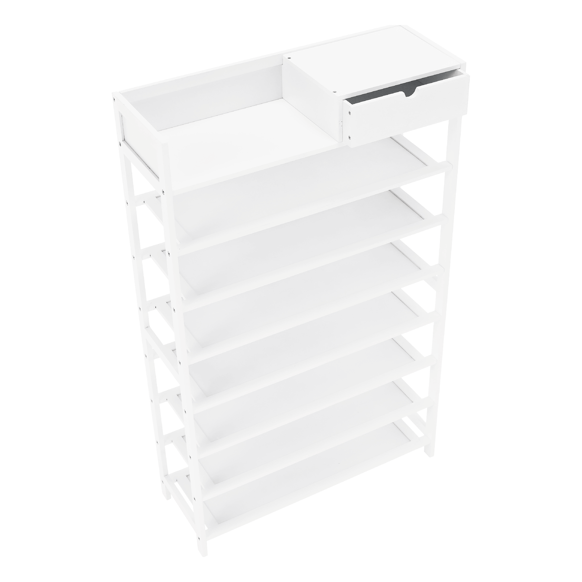 Pantofar KATLEY, alb, lemn, 70x25x117 cm