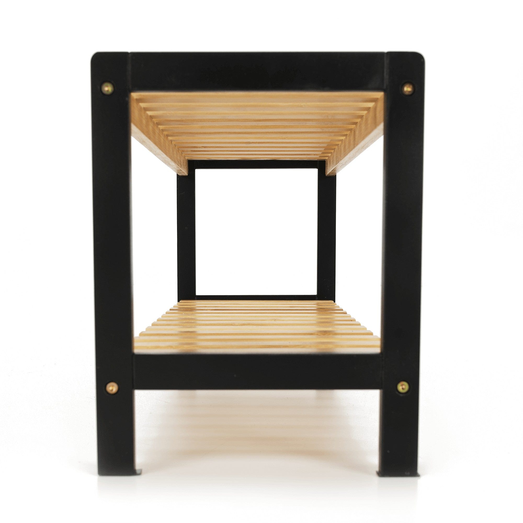 Pantofar KONTRE, negru/stejar, 70x26x34 cm