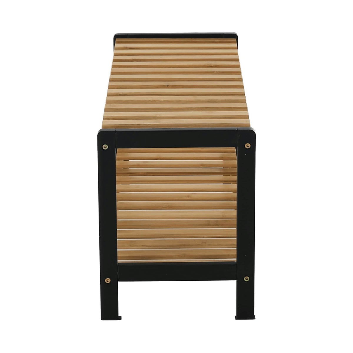 Pantofar KONTRE, negru/stejar, 70x26x34 cm