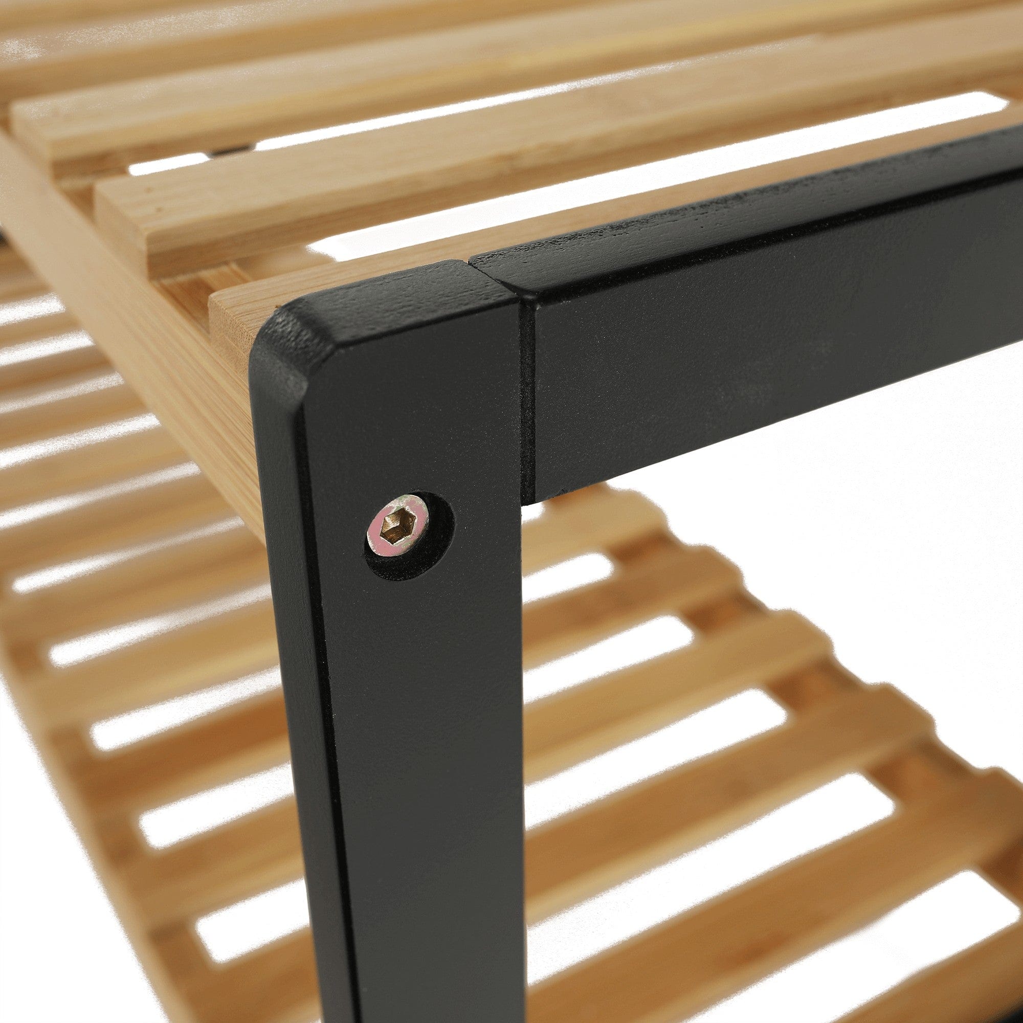 Pantofar KONTRE, negru/stejar, 70x26x34 cm