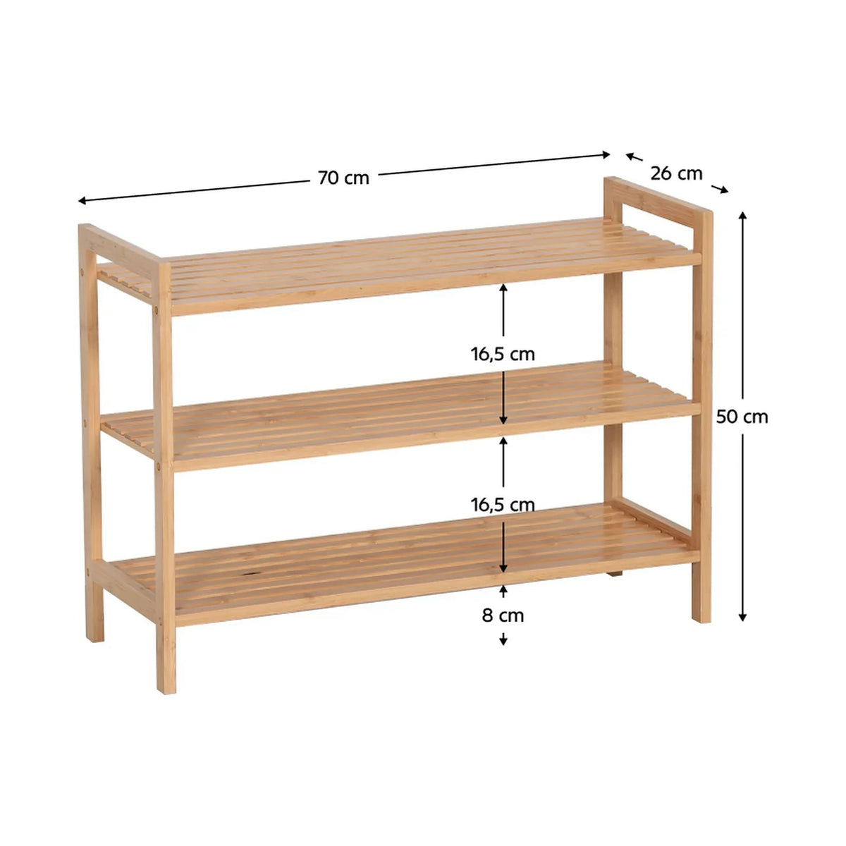Pantofar KRENO, bambus, 70x26x50 cm