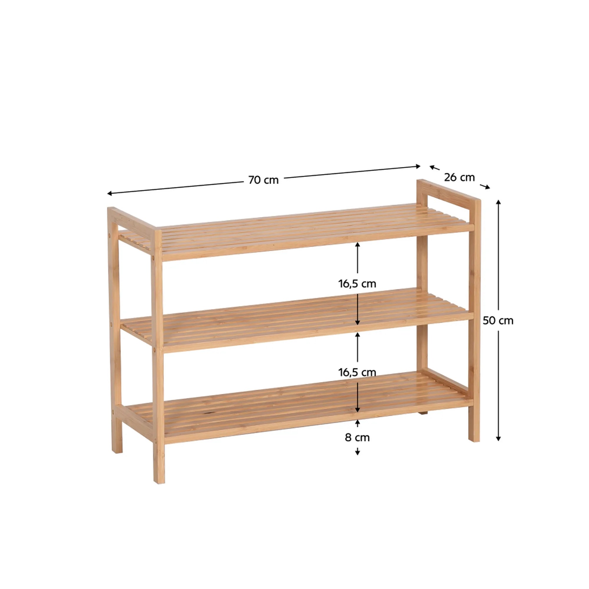 Pantofar KRENO, bambus, 70x26x50 cm