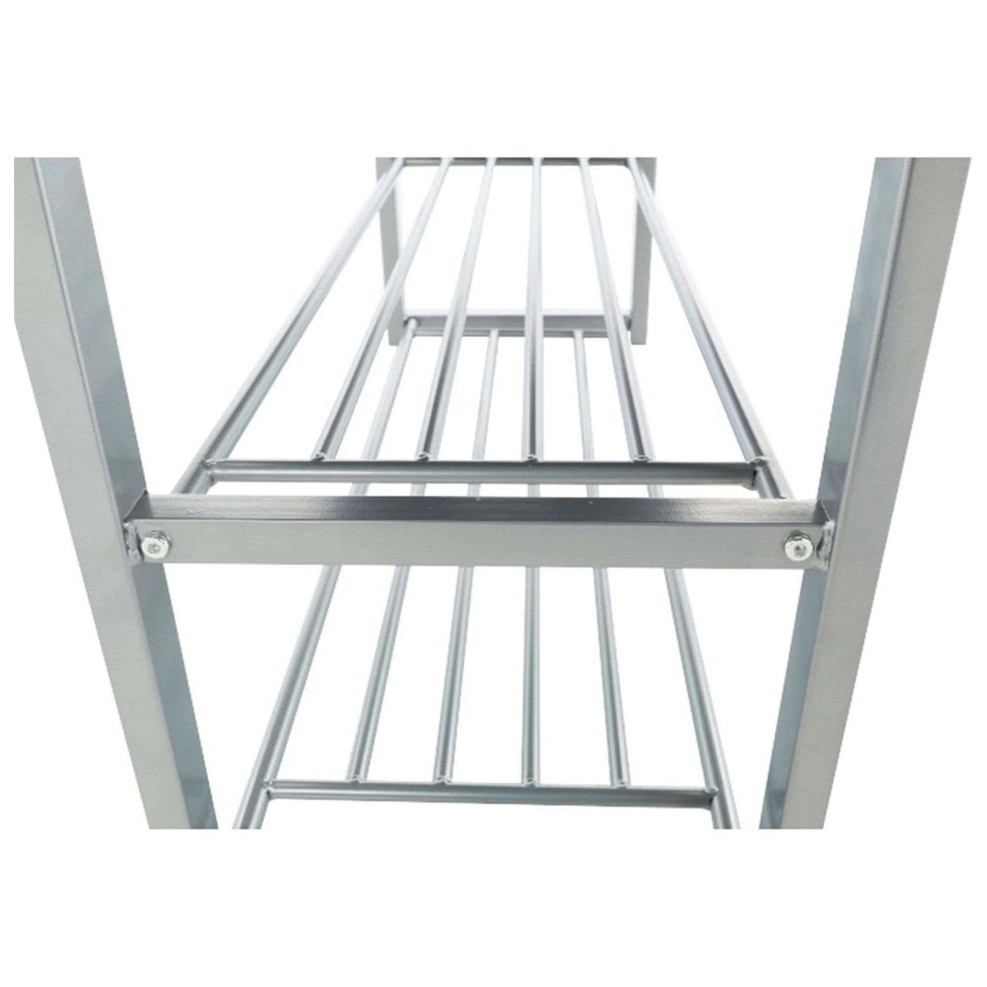 Pantofar LANGELLA, alb/crom, stofa clasica/metal, 81x31x49 cm