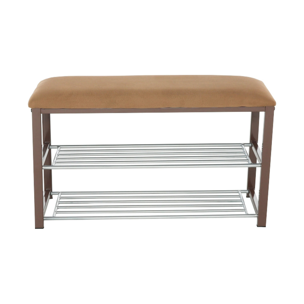 Pantofar LANGELLA, bej/crom, stofa clasica/metal, 81x31x49 cm