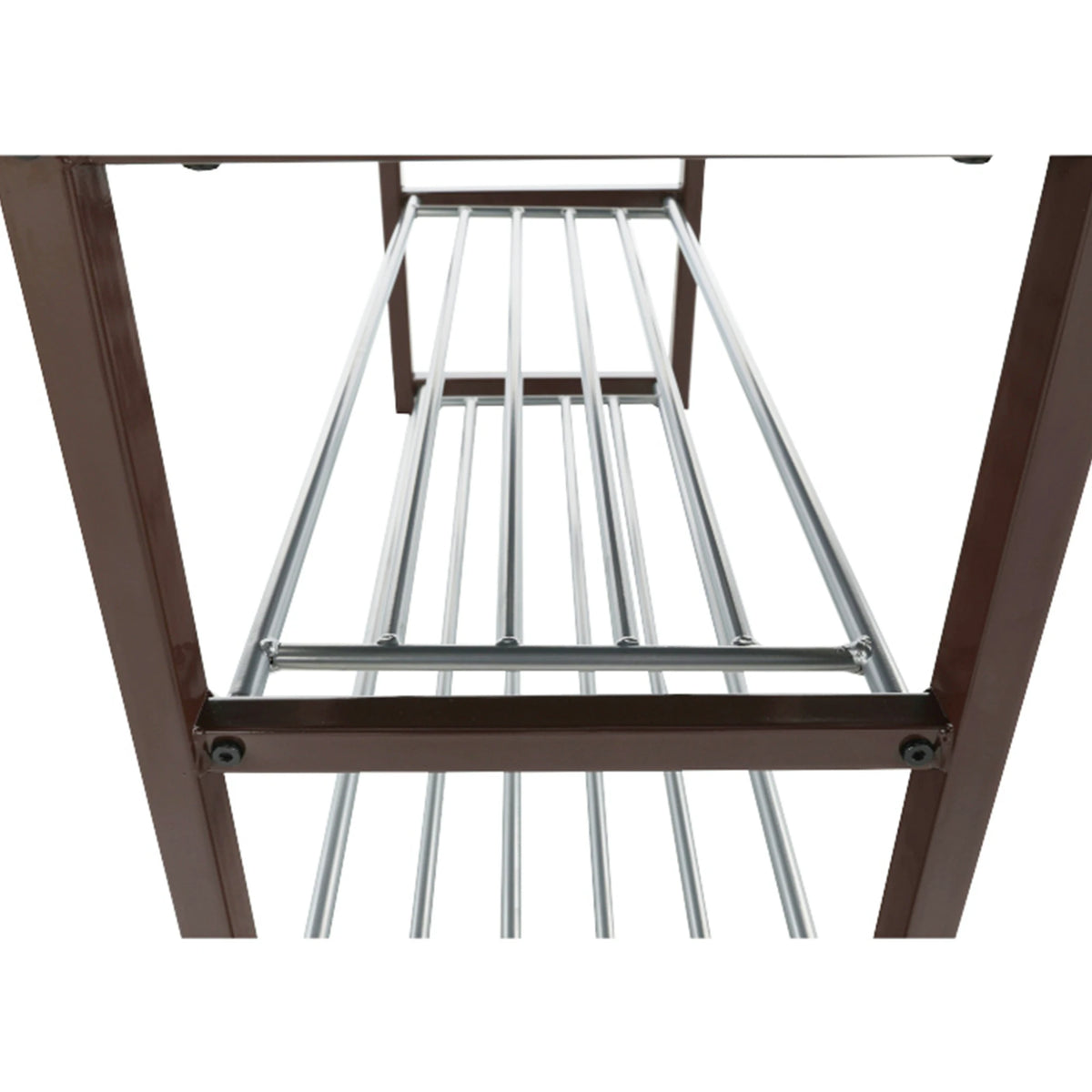 Pantofar LANGELLA, bej/crom, stofa clasica/metal, 81x31x49 cm