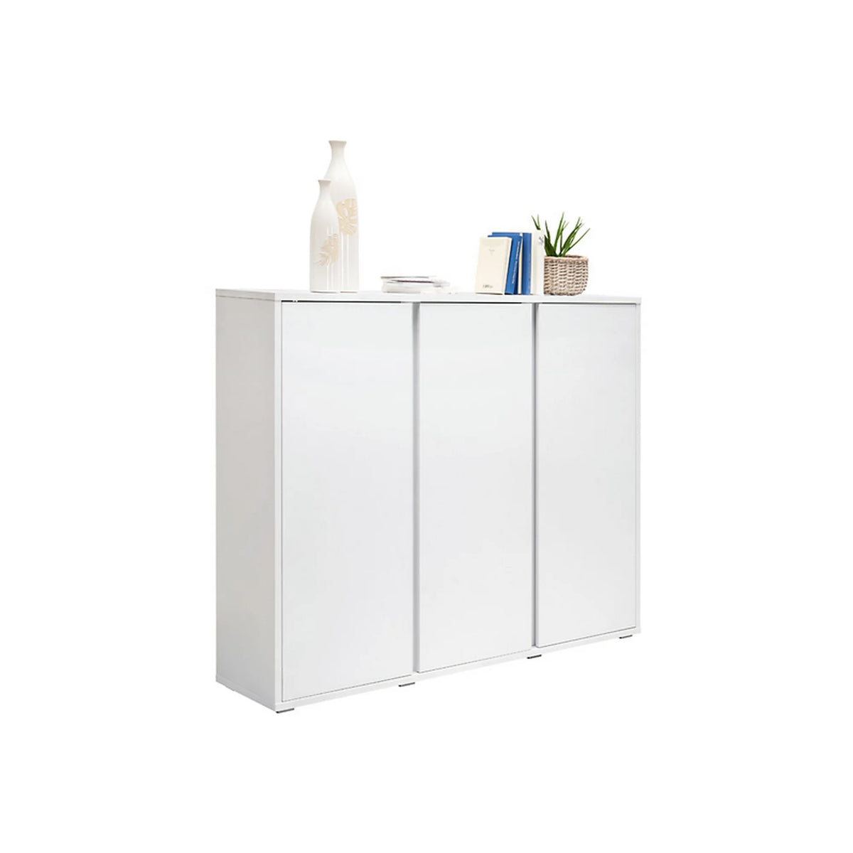 Pantofar LIV, alb, PAL laminat, 145x34x120 cm