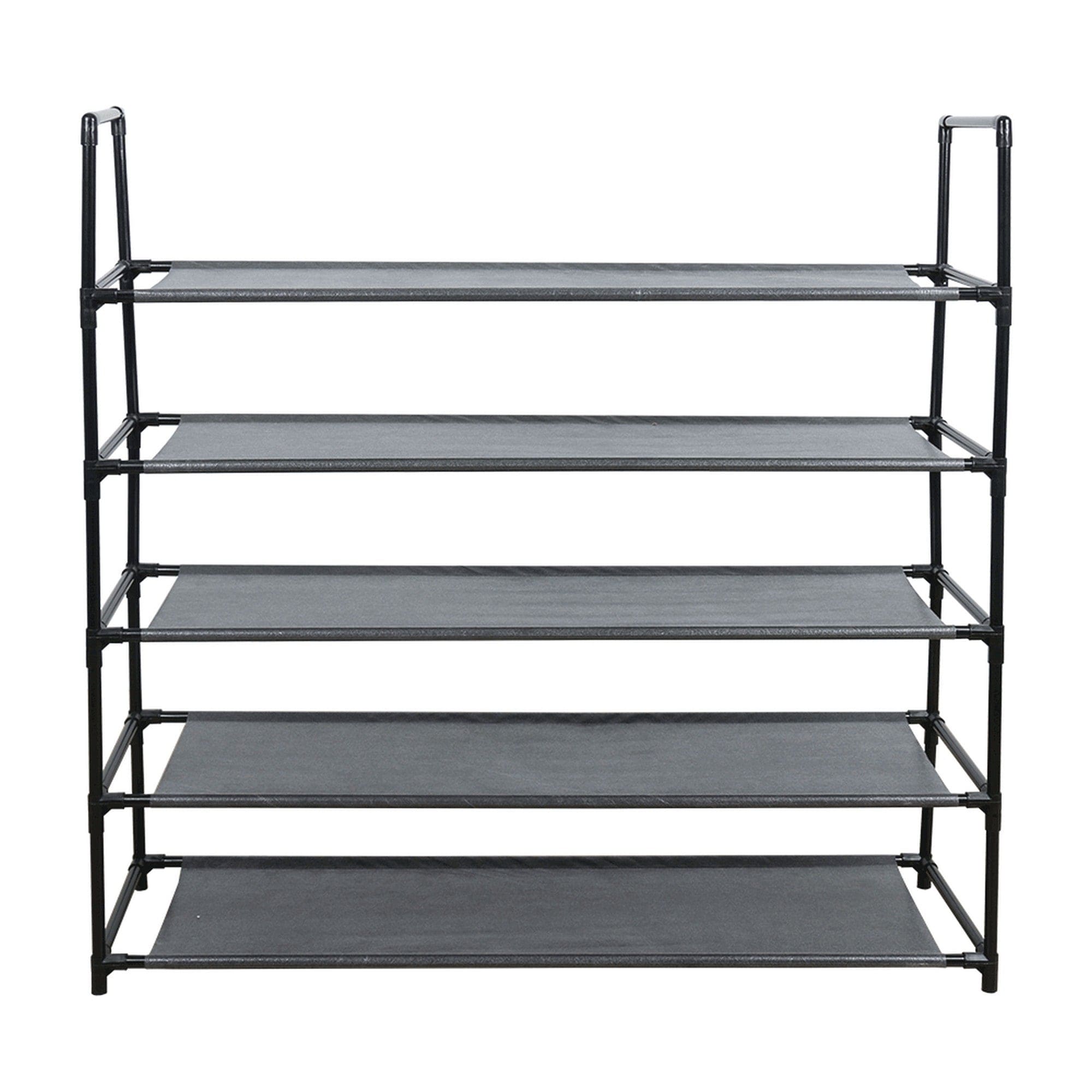 Pantofar MADILO, negru, metal/tesatura, 86x28x89 cm