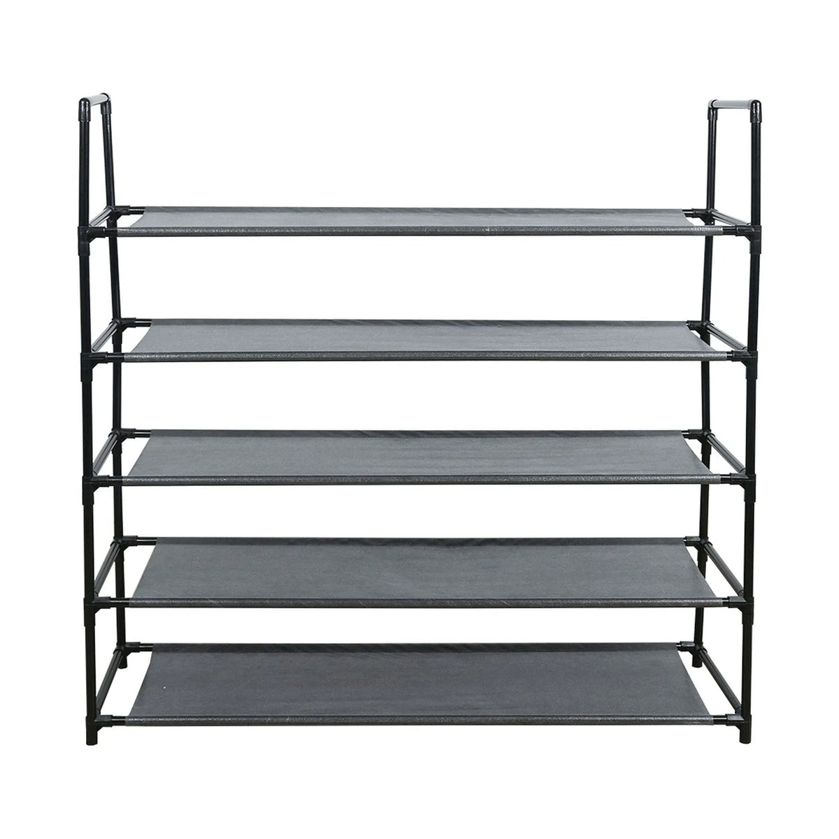 Pantofar MADILO, negru, metal/tesatura, 86x28x89 cm