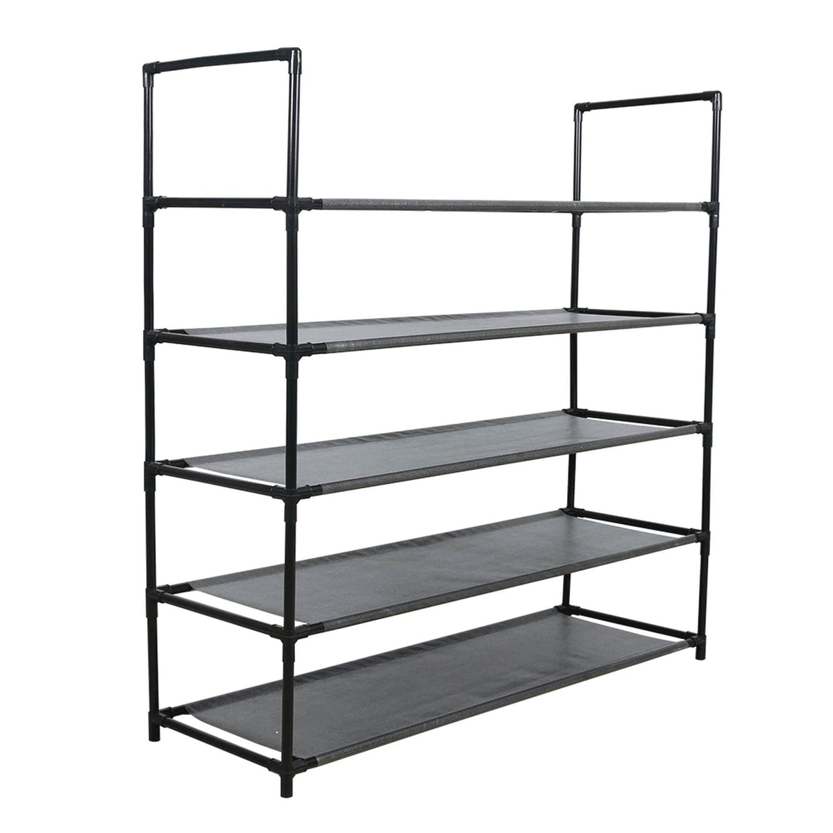 Pantofar MADILO, negru, metal/tesatura, 86x28x89 cm