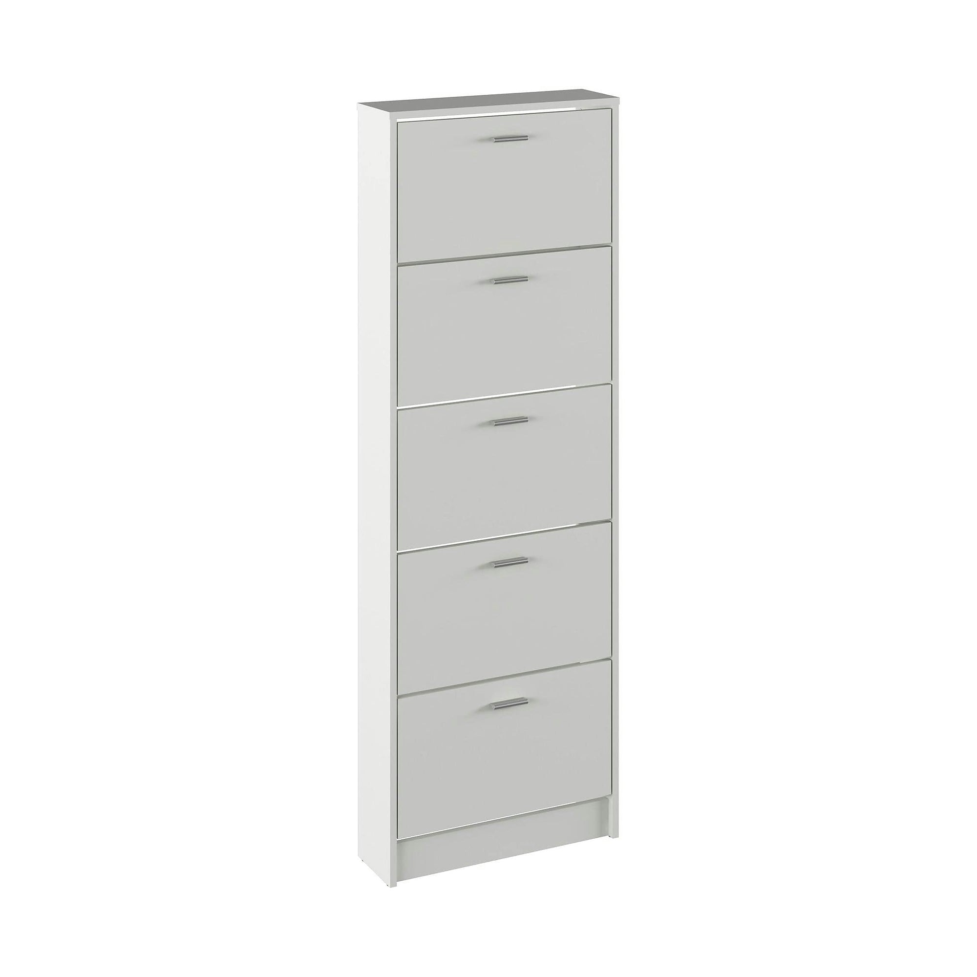Pantofar MOBI 15, alb, DTD laminat, 58x18x170.2 cm