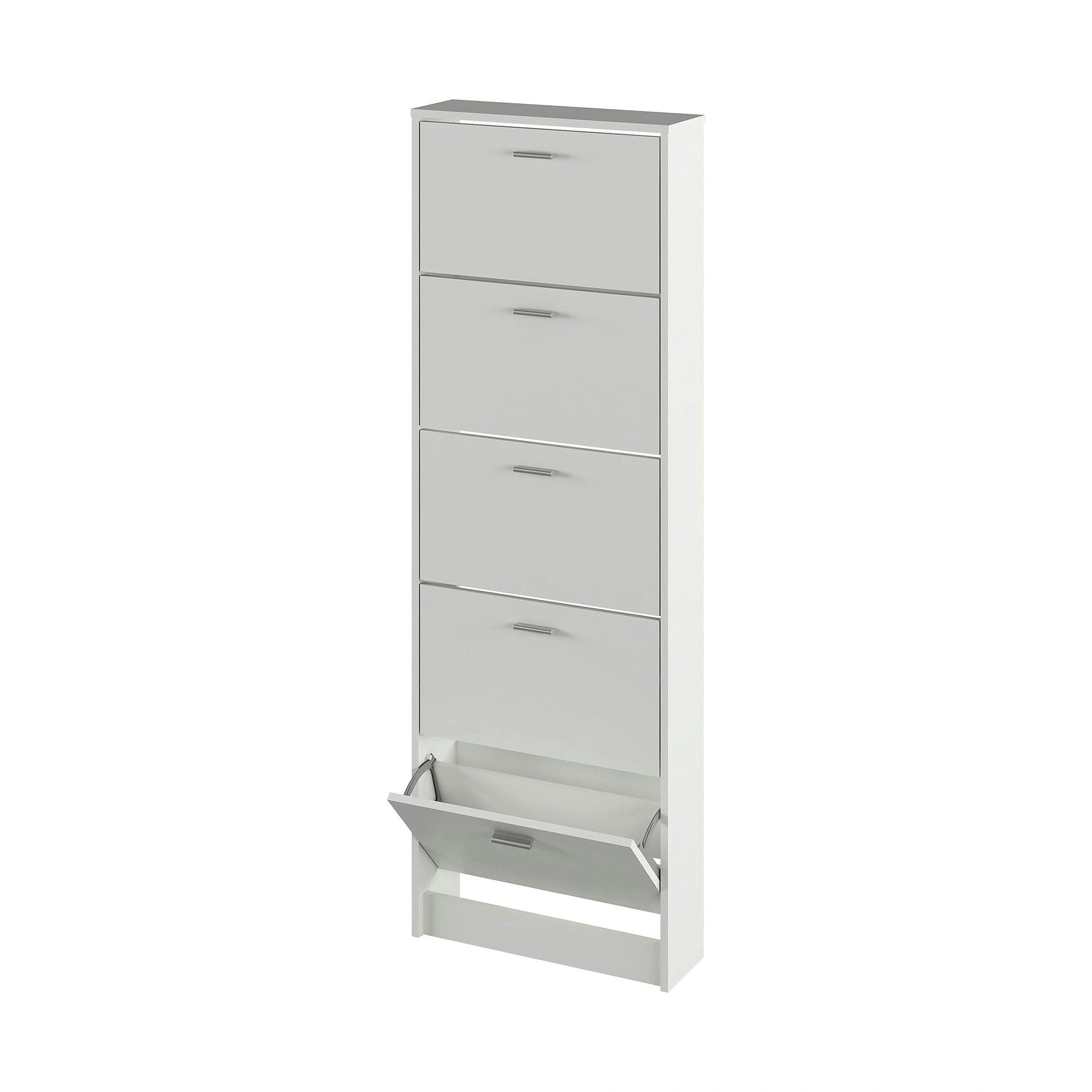 Pantofar MOBI 15, alb, DTD laminat, 58x18x170.2 cm