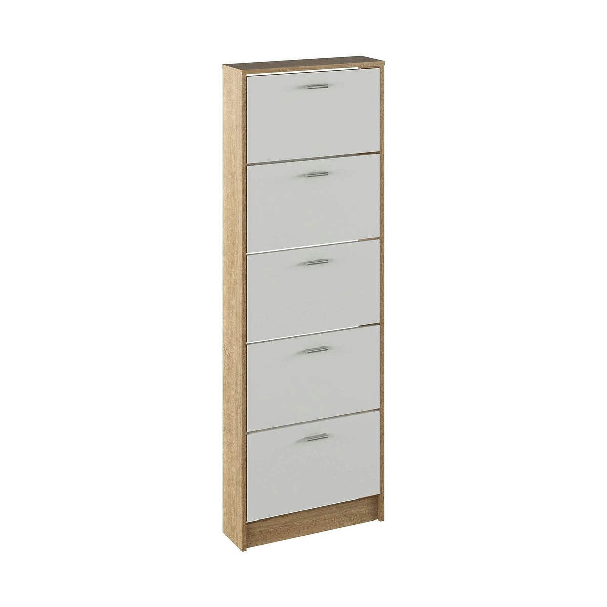 Pantofar MOBI 15, stejar sonoma/alb, DTD laminat, 58x18x170.2 cm