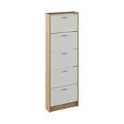 Pantofar MOBI 15, stejar sonoma/alb, DTD laminat, 58x18x170.2 cm