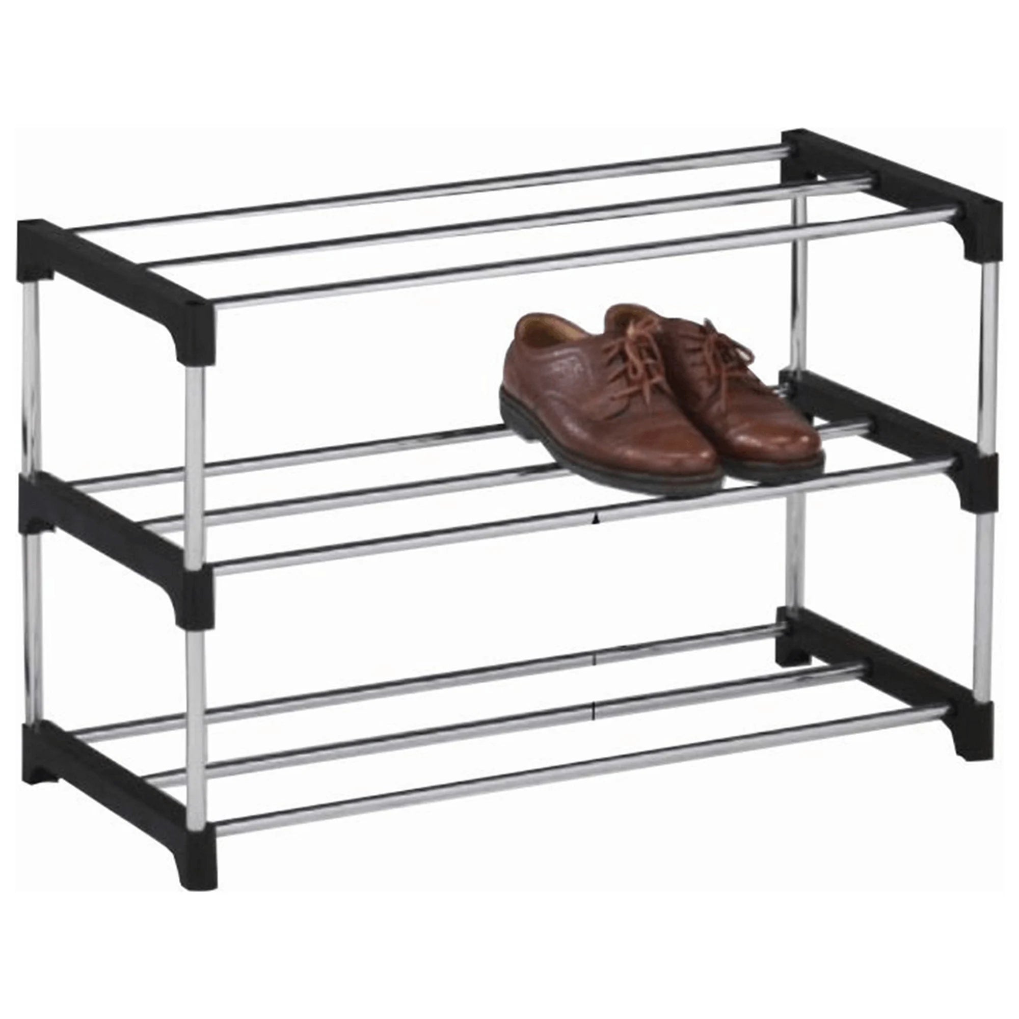 Pantofar MONTEGO, negru/crom, plastic/otel, 80x31x50 cm