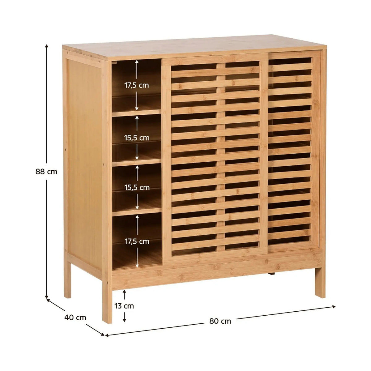 Pantofar NALDO, bambus, 80x40x88 cm