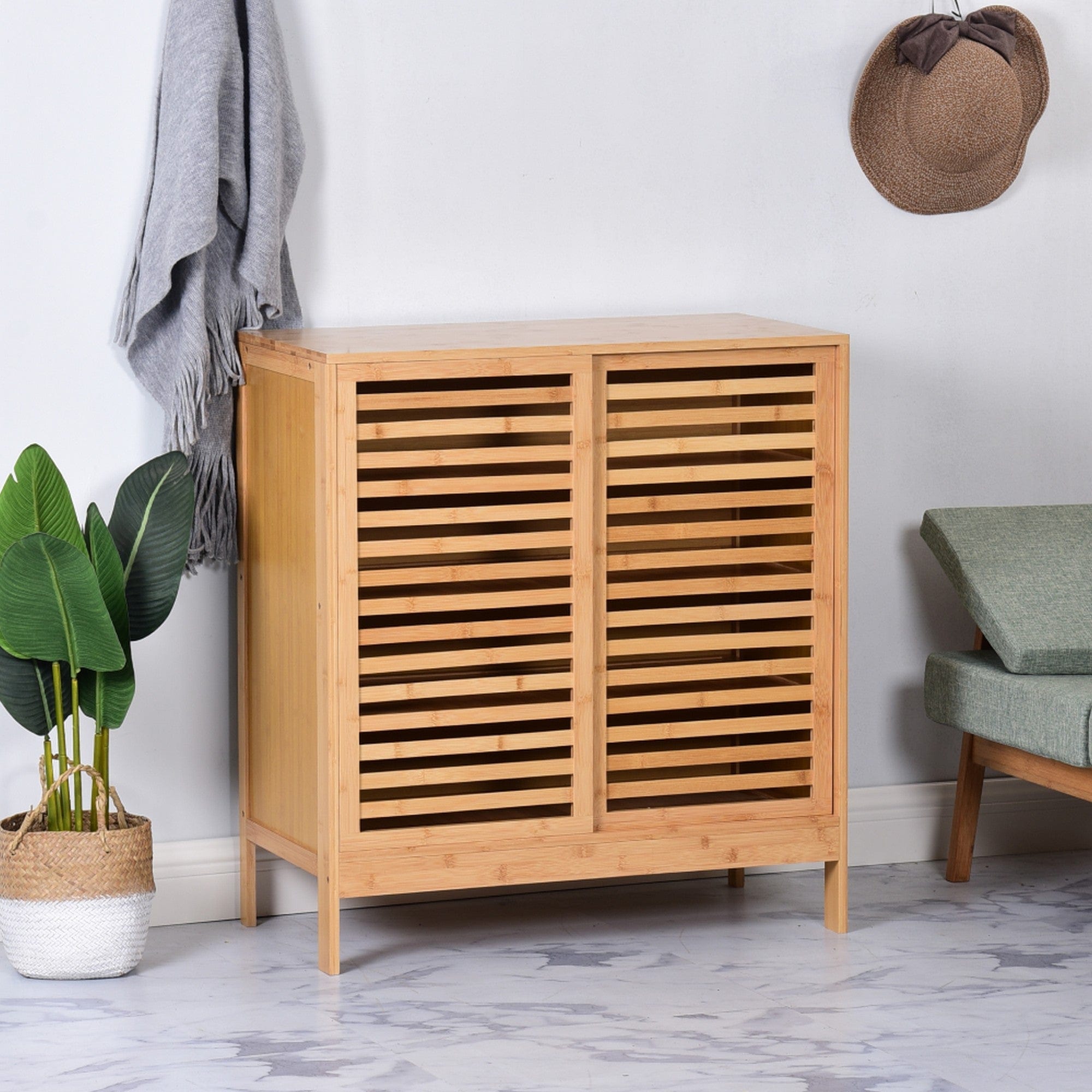 Pantofar NALDO, bambus, 80x40x88 cm