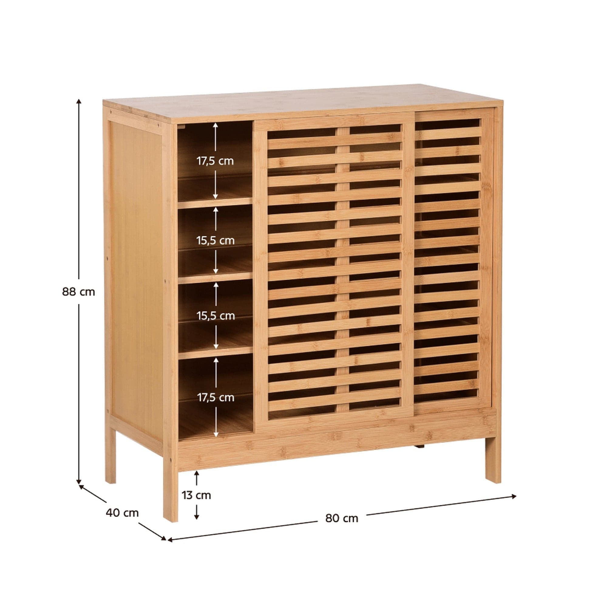 Pantofar NALDO, bambus, 80x40x88 cm