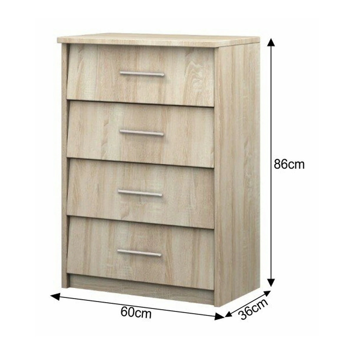 Pantofar NARIO TYP 1, stejar sonoma, DTD laminat, 60x36x86 cm