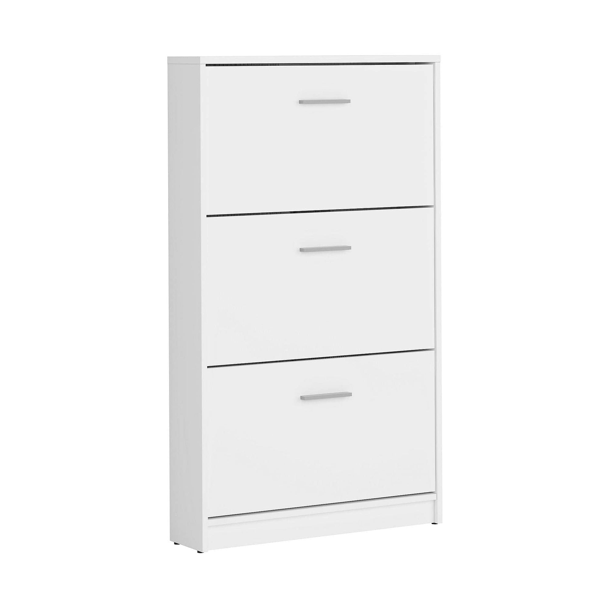 Pantofar NEPO PLUS, alb, PAL laminat, 70x18x121 cm