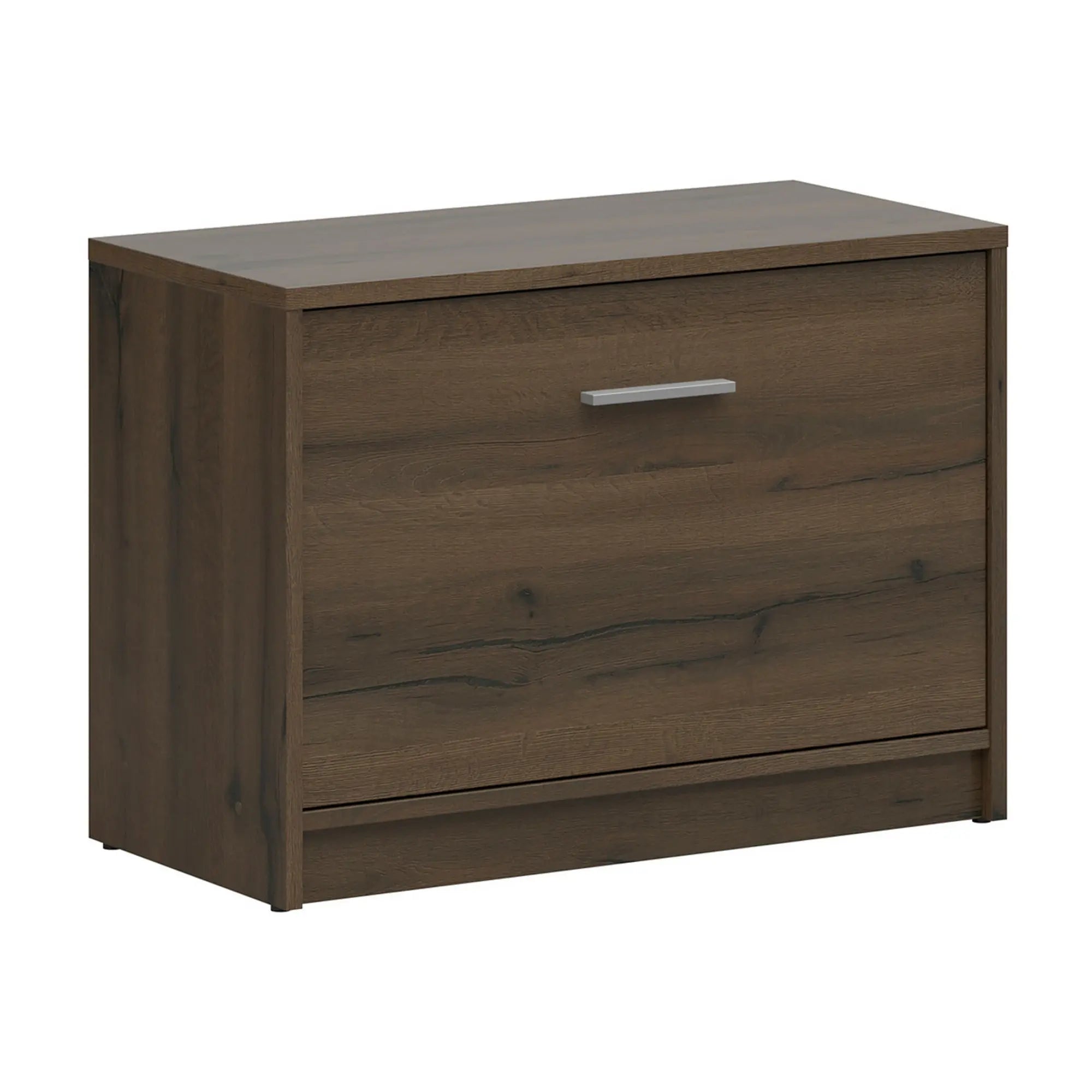 Pantofar NEPO PLUS, stejar inchis, PAL laminat, 70x34x51 cm