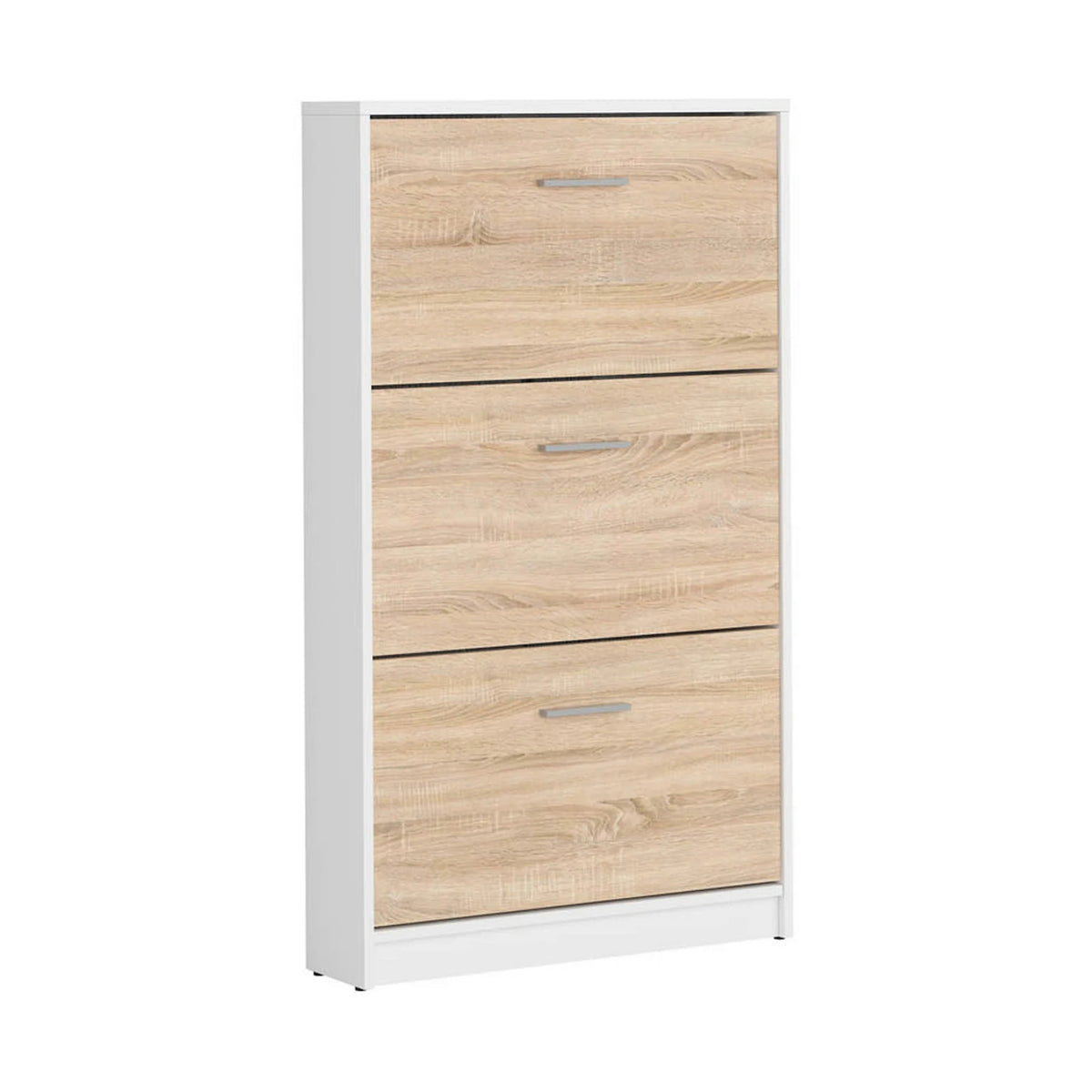 Pantofar NEPO PLUS, stejar sonoma/alb, PAL laminat, 70x18x121 cm