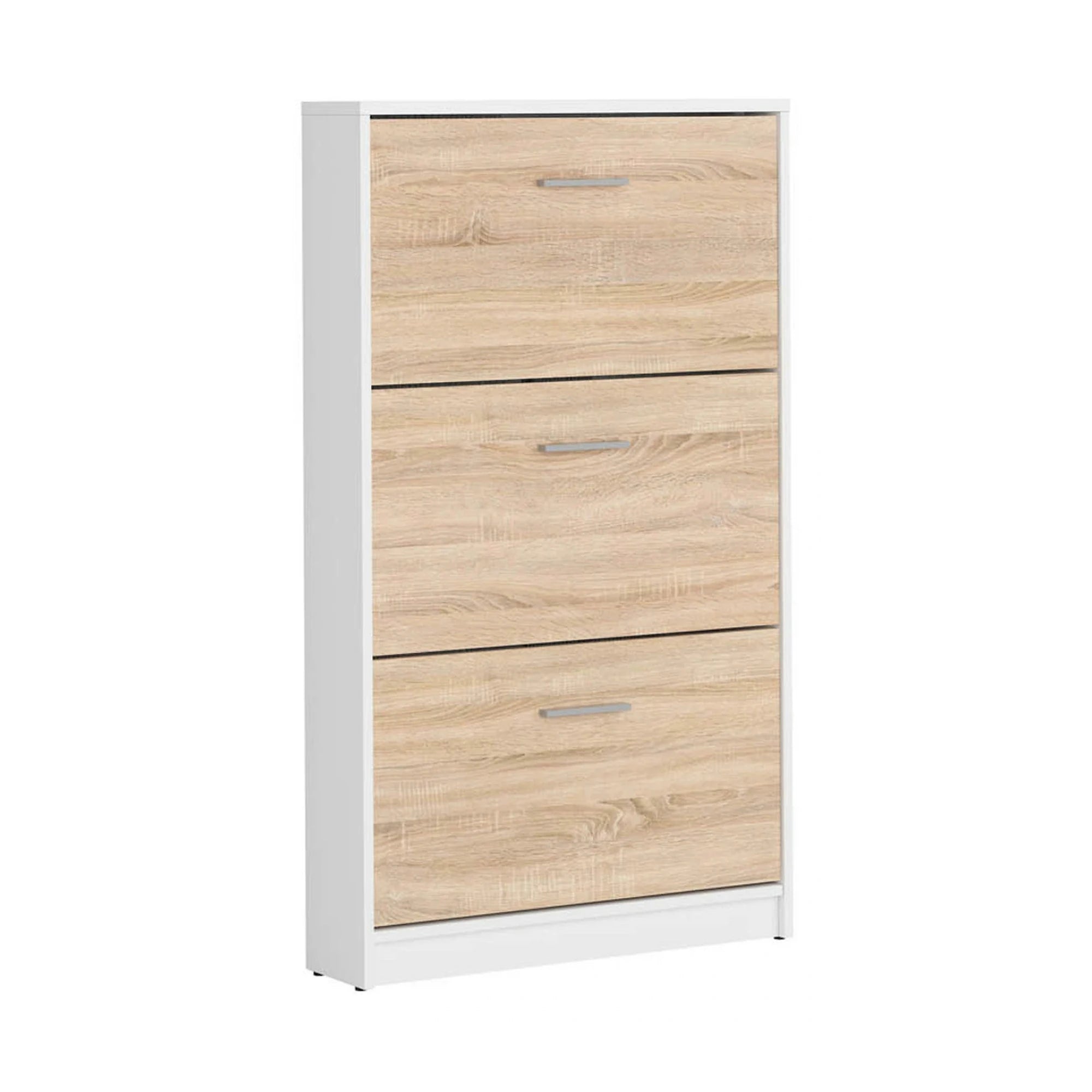 Pantofar NEPO PLUS, stejar sonoma/alb, PAL laminat, 70x18x121 cm