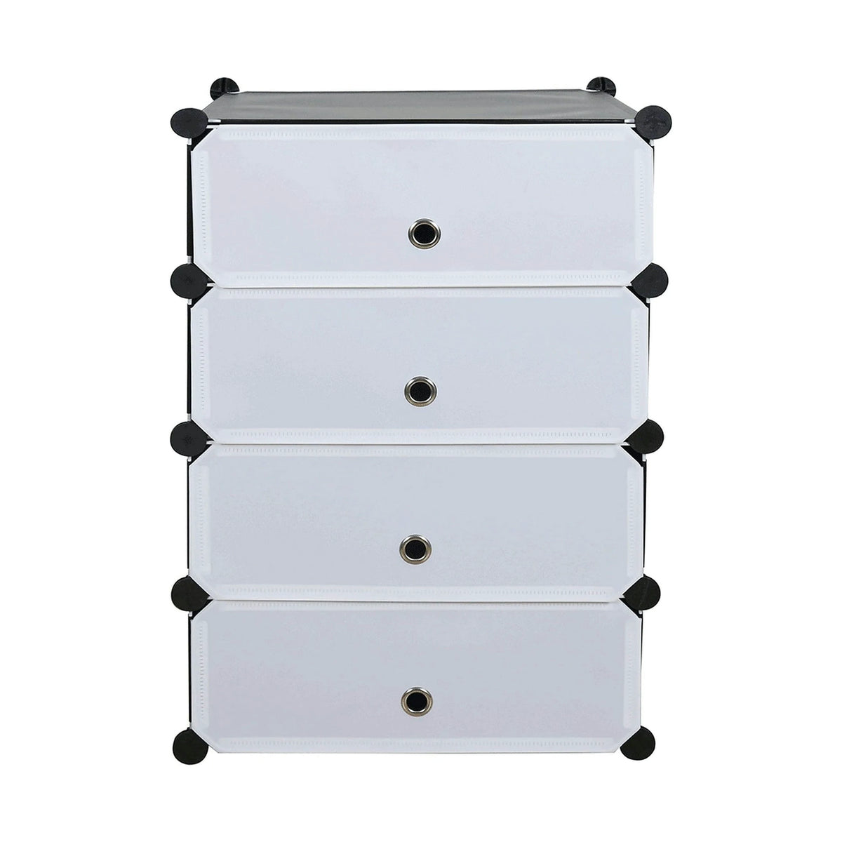 Pantofar PORET, negru/alb, plastic/metal, 49x37x76 cm