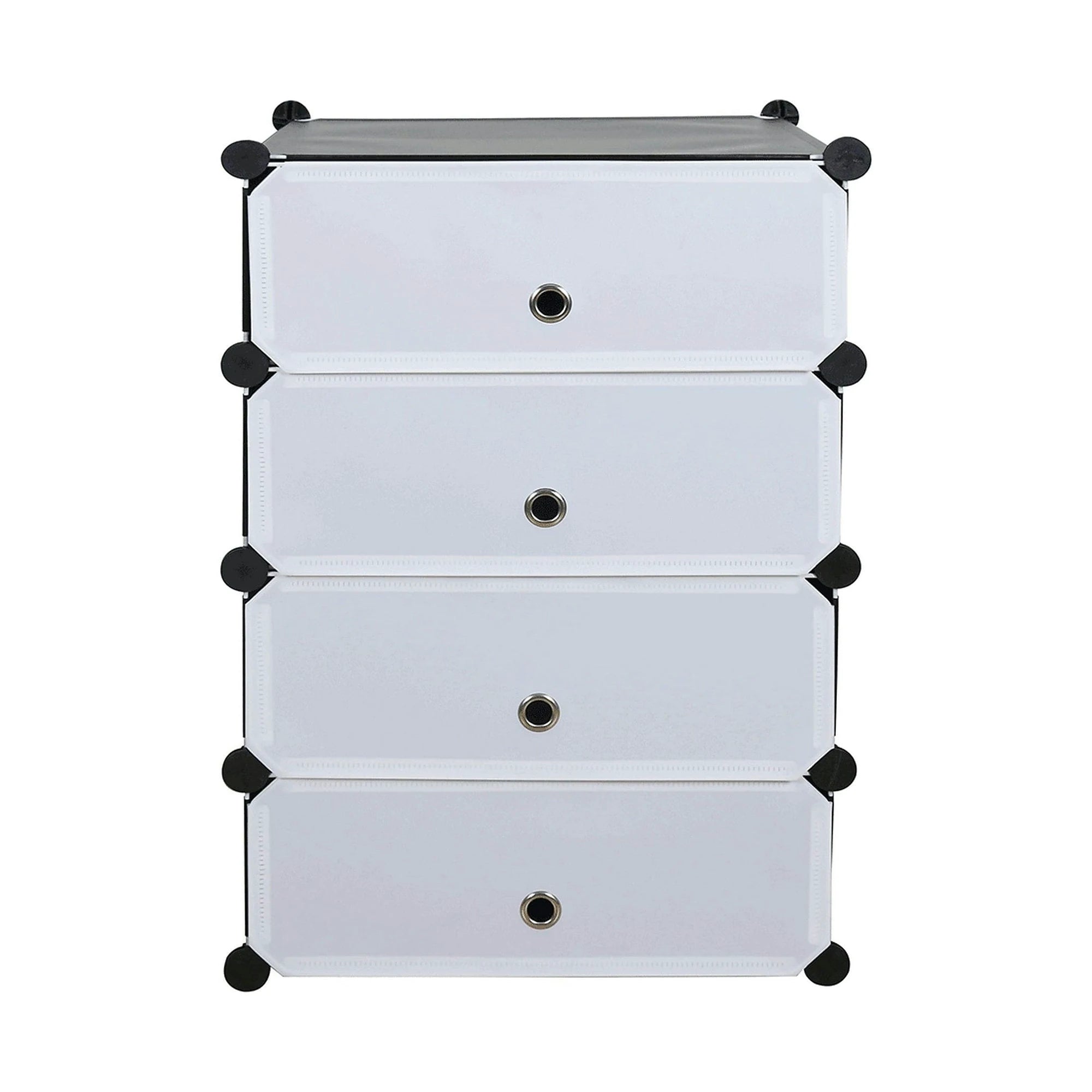 Pantofar PORET, negru/alb, plastic/metal, 49x37x76 cm