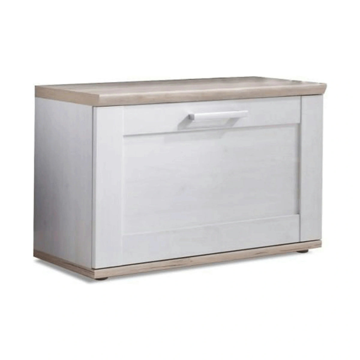 Pantofar PROVENSAL, alb/stejar San Remo, PAL infoliat, 76x38x50 cm