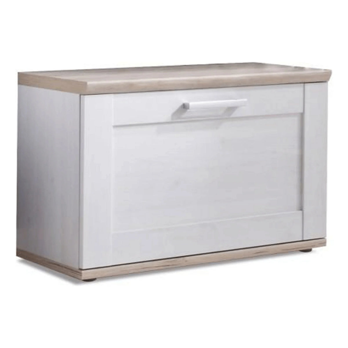 Pantofar PROVENSAL, alb/stejar San Remo, PAL infoliat, 76x38x50 cm