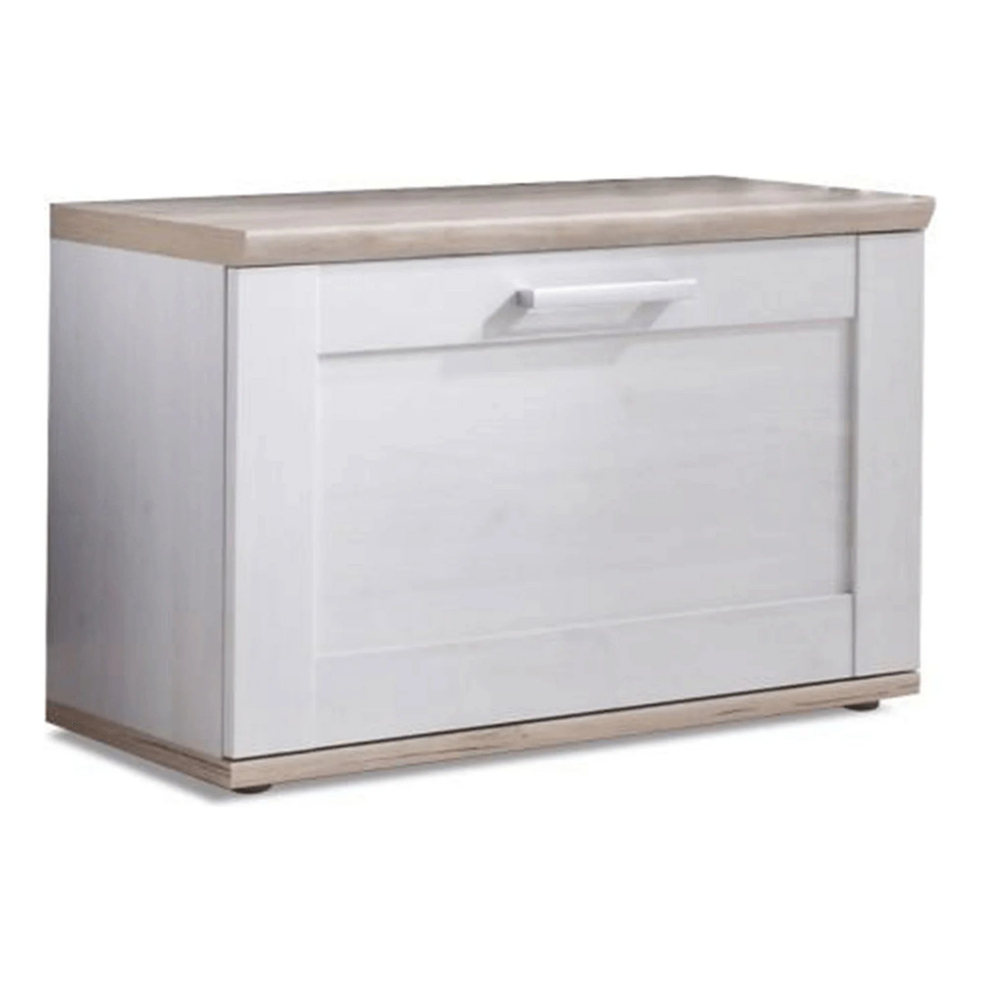 Pantofar PROVENSAL, alb/stejar San Remo, PAL infoliat, 76x38x50 cm