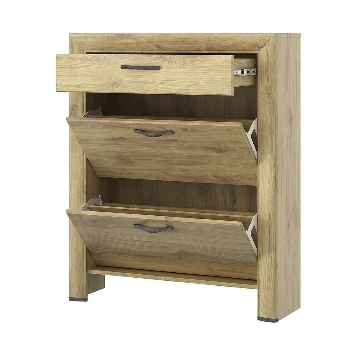 Pantofar SAPORI, stejar navarra, PAL laminat, 93x29x112 cm