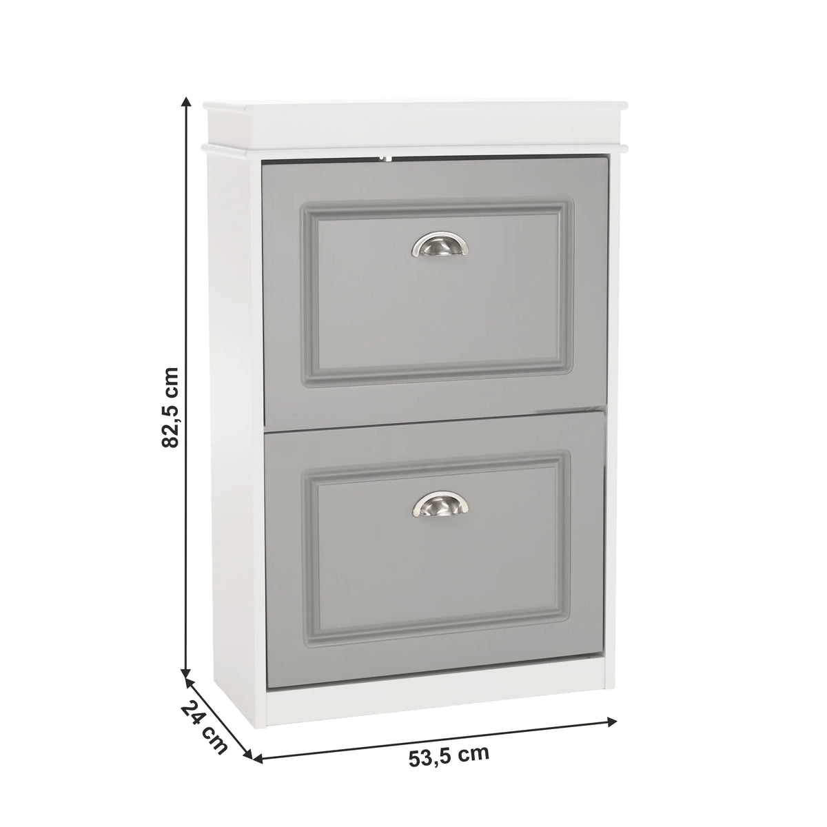 Pantofar SEBER TIP 1, gri/alb, PAL, 54x24x83 cm