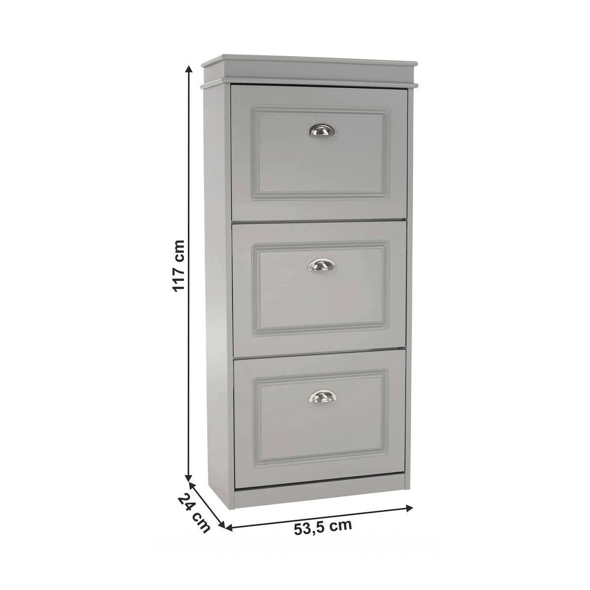 Pantofar SEBER TYP 2, gri, PAL, 54x24x117 cm