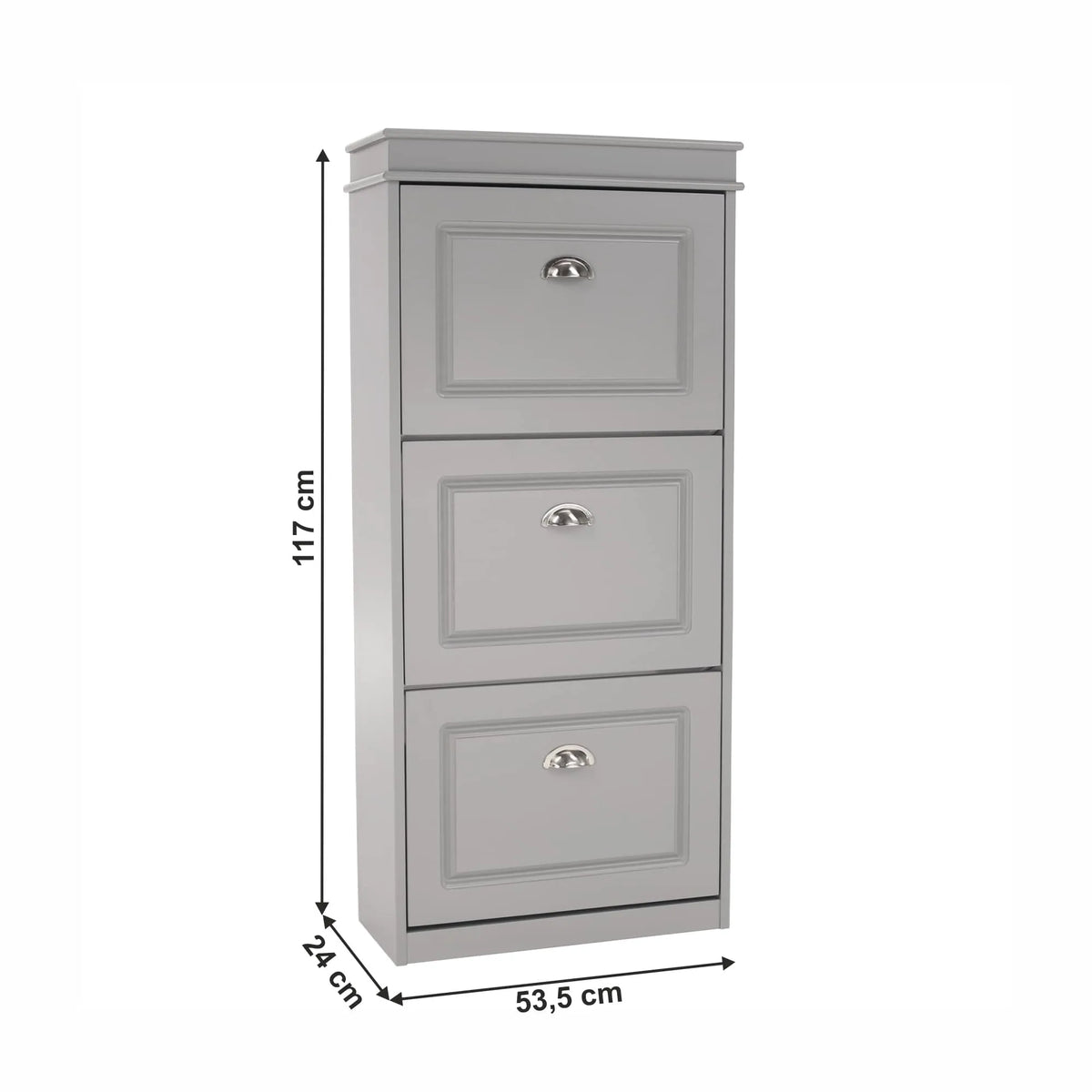 Pantofar SEBER TYP 2, gri, PAL, 54x24x117 cm