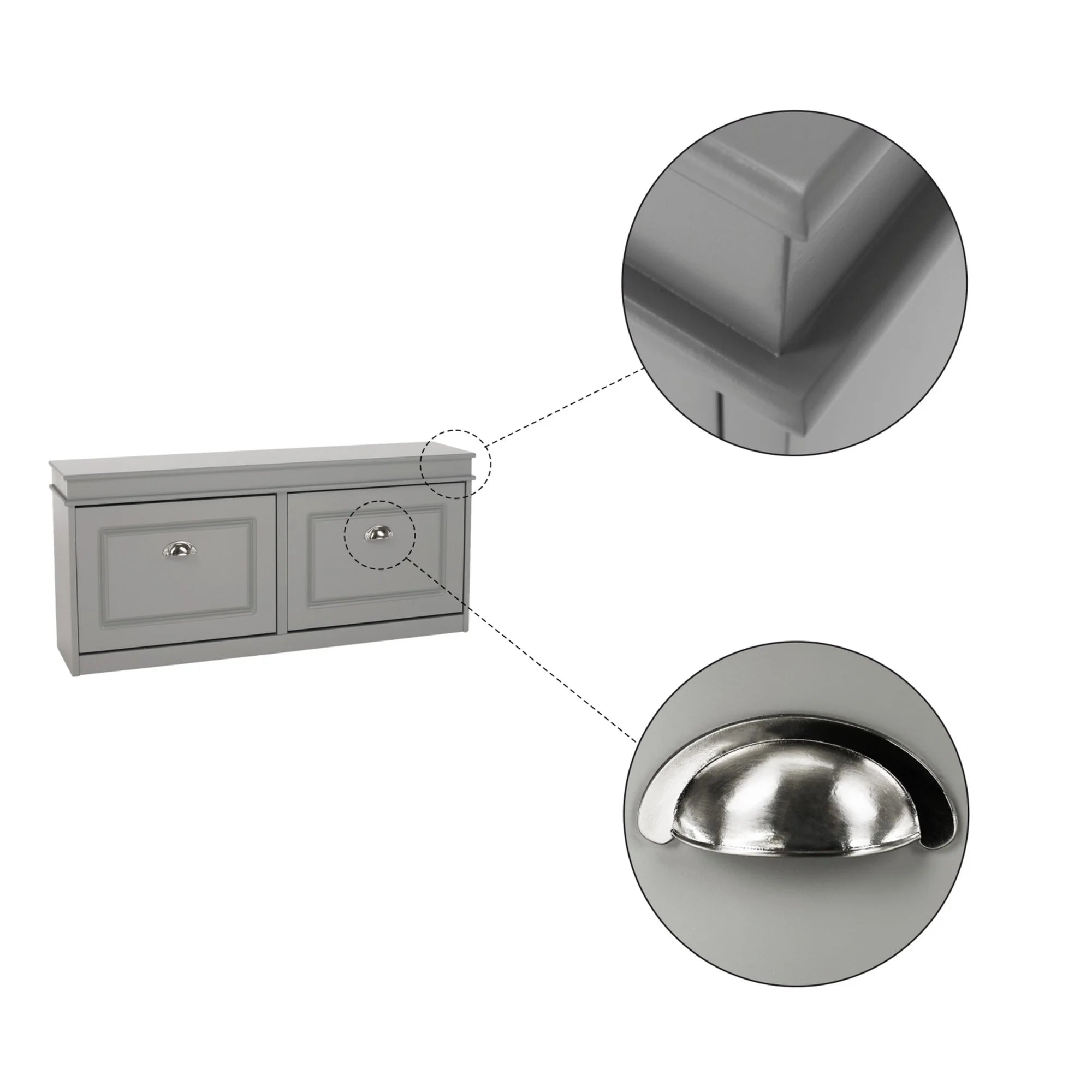 Pantofar SEBER TYP 4, gri, PAL, 104x24x48 cm