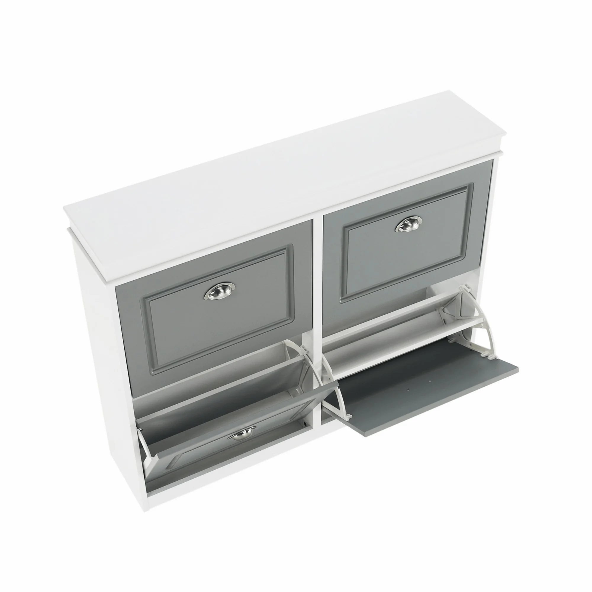 Pantofar SEBER TYP 5, alb/gri, PAL, 104x24x82 cm