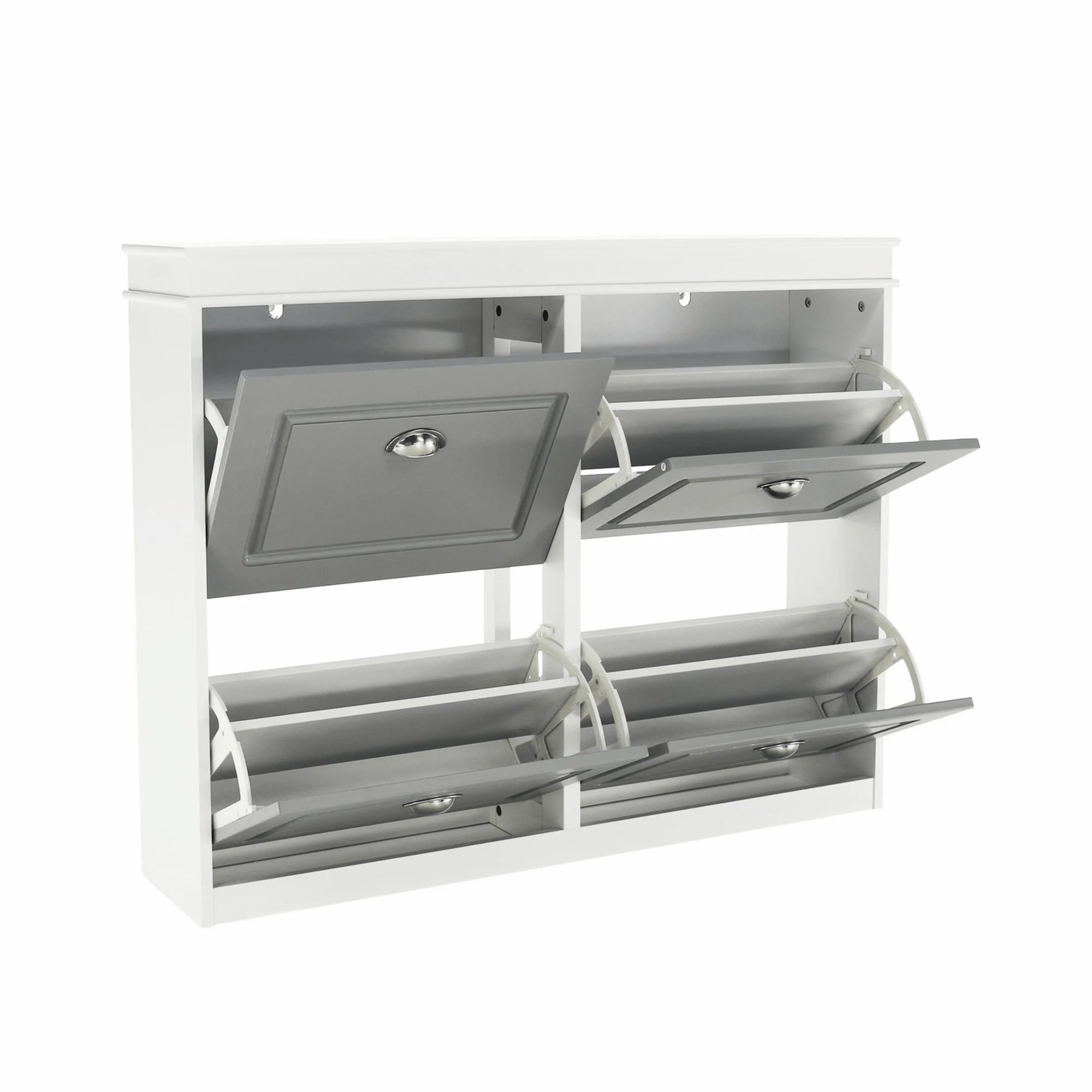 Pantofar SEBER TYP 5, alb/gri, PAL, 104x24x82 cm