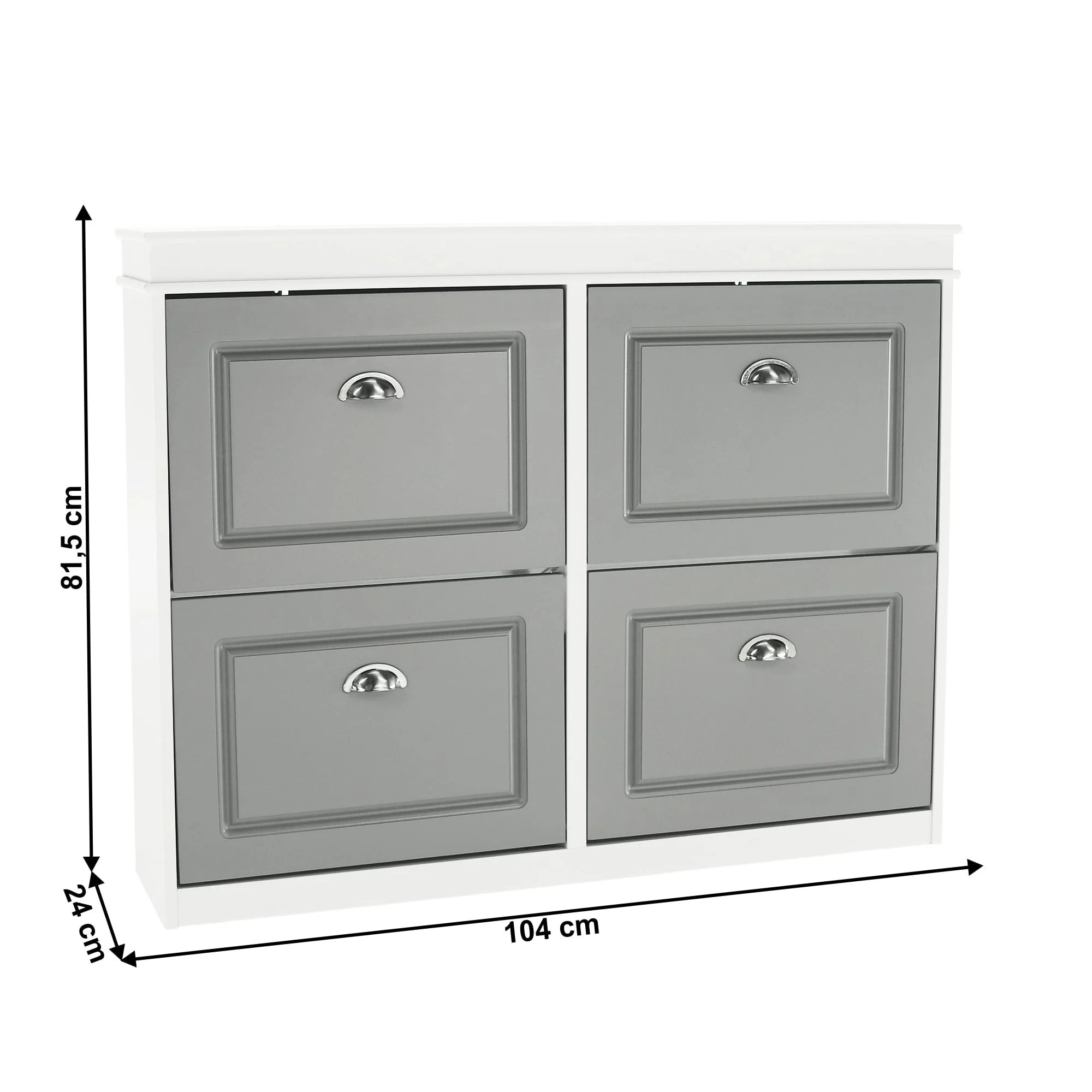 Pantofar SEBER TYP 5, alb/gri, PAL, 104x24x82 cm