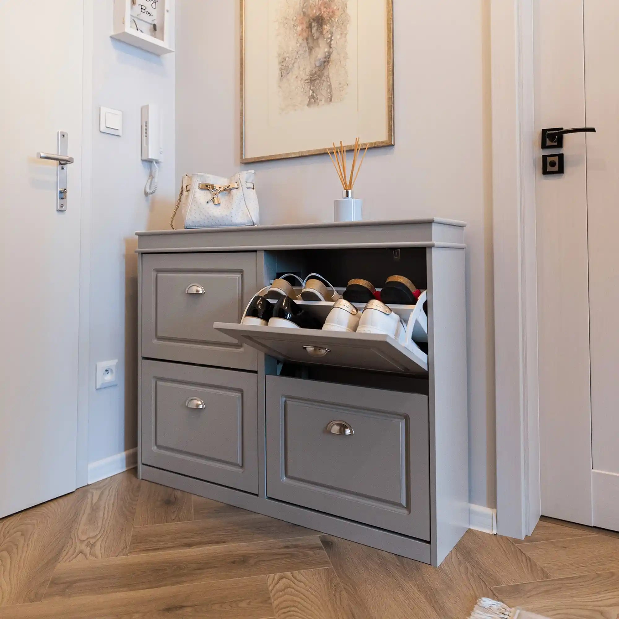 Pantofar SEBER TYP 5, gri, PAL, 104x24x82 cm