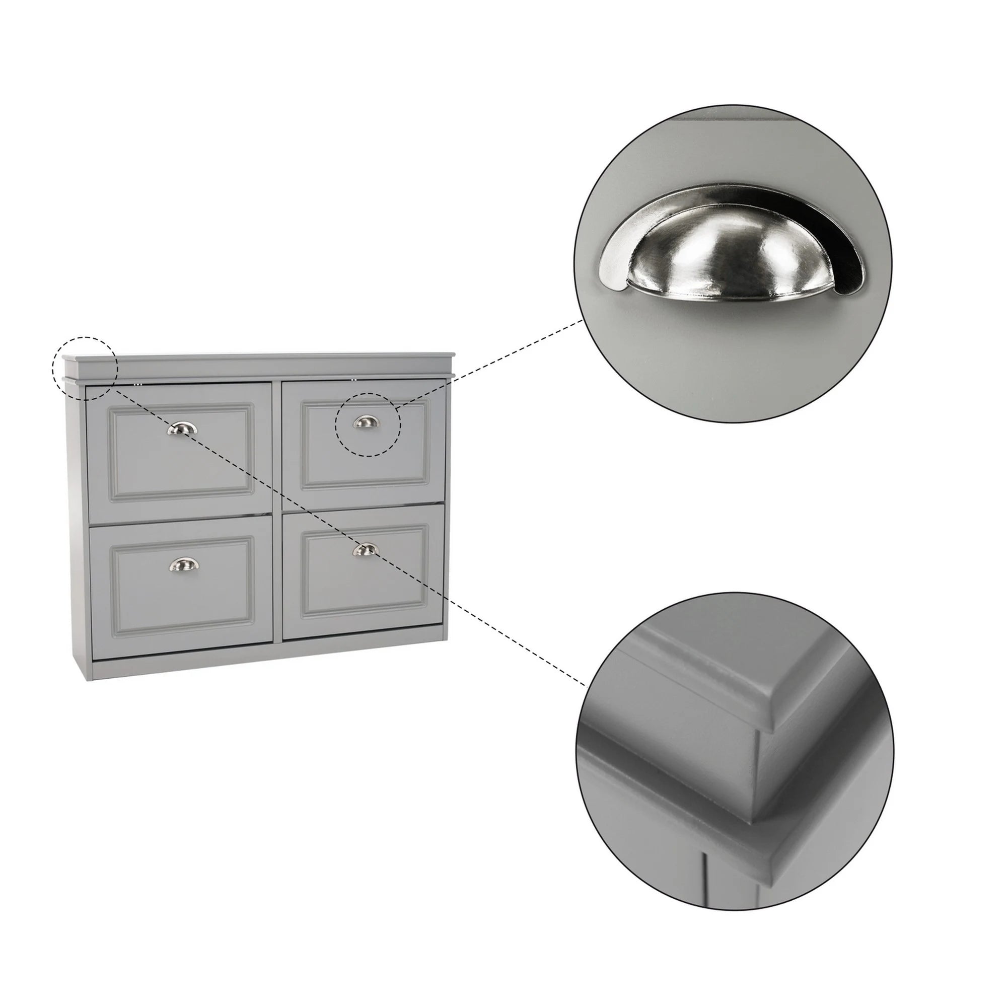 Pantofar SEBER TYP 5, gri, PAL, 104x24x82 cm