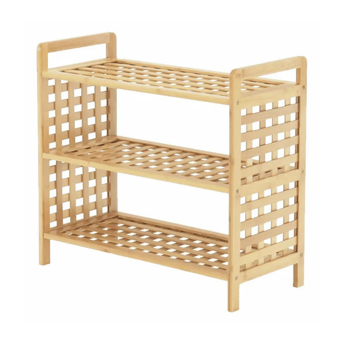 Pantofar SOVETO TYP 2, bambus natural, lemn bambus lacuit, 60x28x55 cm