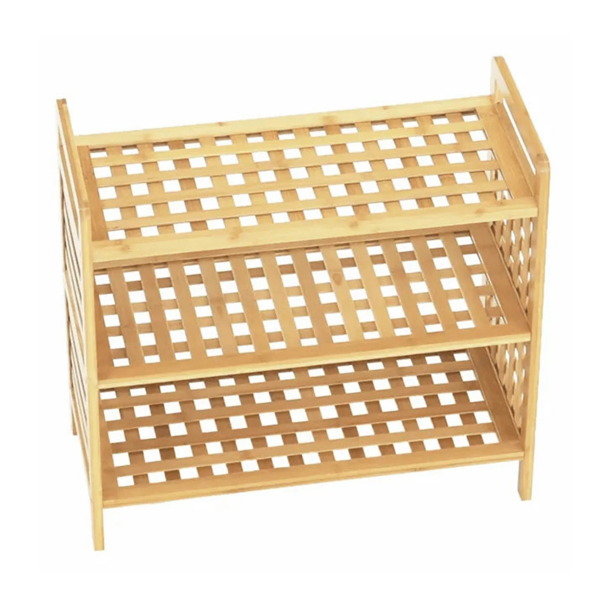Pantofar SOVETO TYP 2, bambus natural, lemn bambus lacuit, 60x28x55 cm